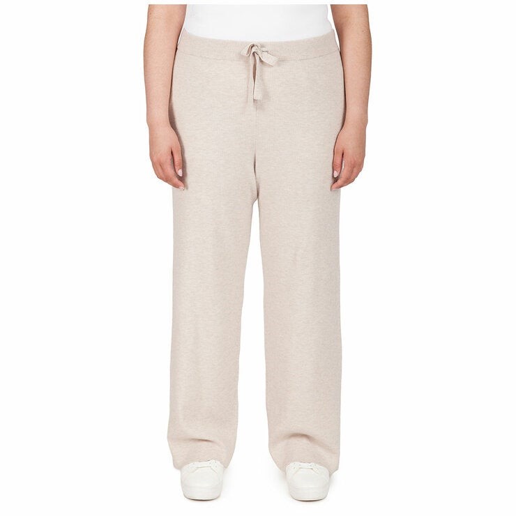 TKEES Women's Ribbed Knit Pants, Size XL, Beige. Buyers Note - Discount Fr