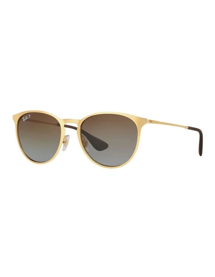 RAY-BAN Erica Metal Polarized Sunglasses, 54-19-145, RB3549 012/T5, Matte G