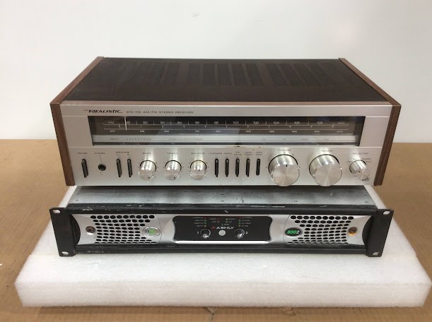 Realistic STA-110 AM/FM Stereo&Ashly nX8002 Power Amplifier (Lot of 2)