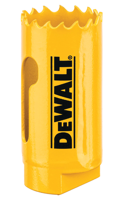 3 x DeWALT 27mm Bi-Metal Hole Saws.