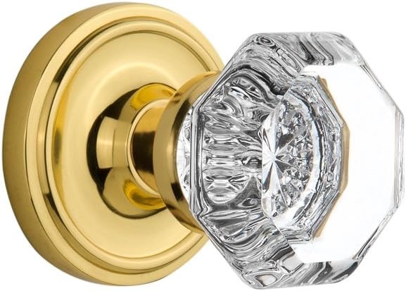 NOSTALGIC Warehouse 708489 Classic Rosette Passage Waldorf Door Knob in Pol
