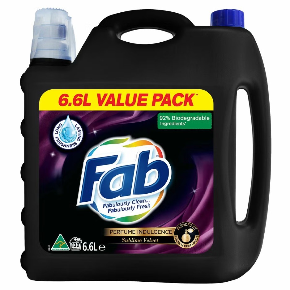 FAB Sublime Velvet Front & Top Loader Laundry Liquid Detergent, 6.6L.