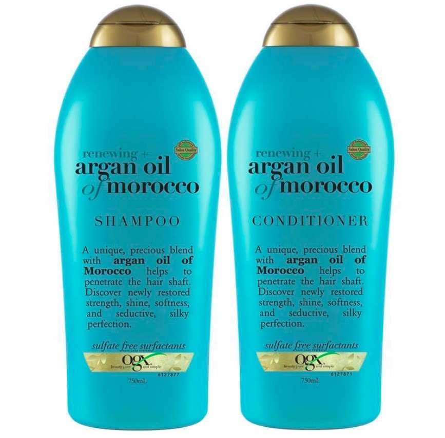 OGX Renewing + Argan Oil of Morocco Shampoo & Conditioner 750ml. NB: 1x den