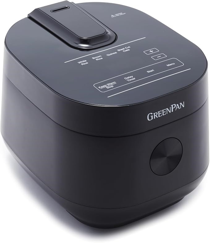 GREENPAN Bristo Rice and Grains Cooker, 2L, Black.