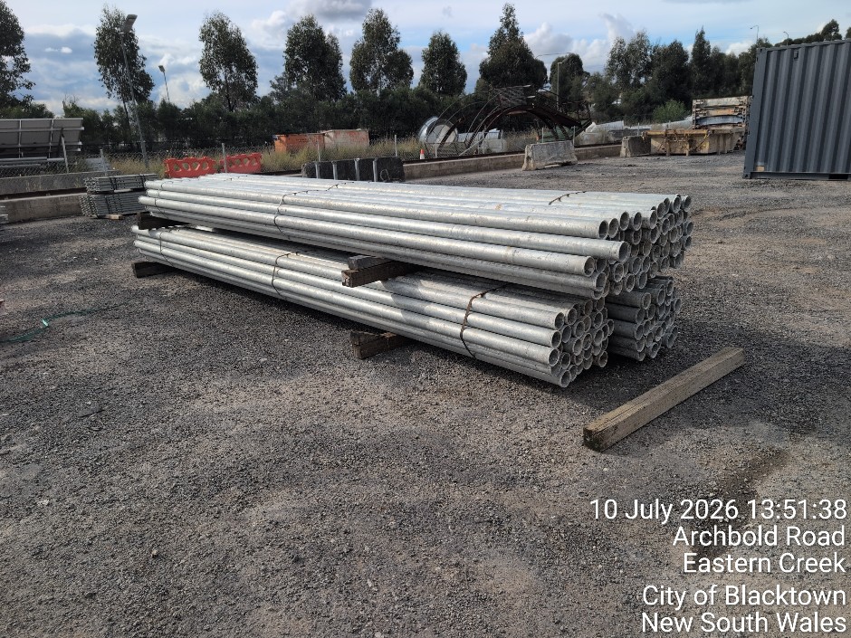 146 x 3 INCH GALV STEEL PIPES (Site ID: 3 INCH)