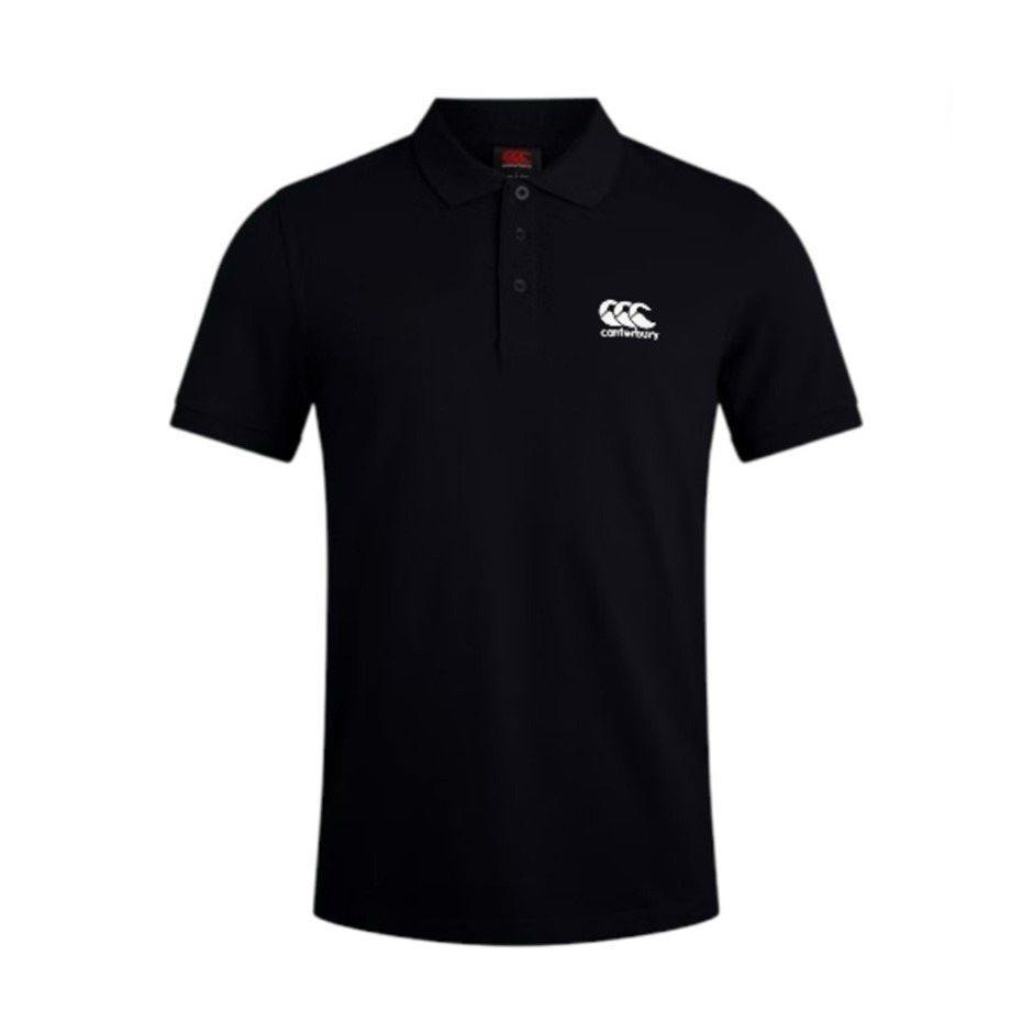 CANTERBURY Men's Anchor Polo, Size L, 35% Cotton, Black (989), QA009795.  B
