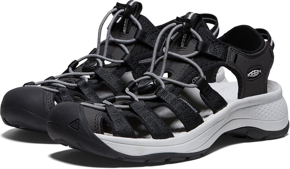 KEEN Women's Astoria West Sandal, Black Grey, 8 US
