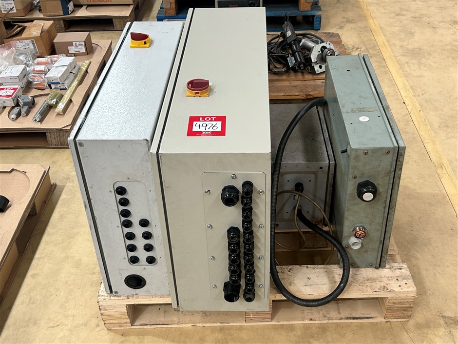 Pallet Containing 4 x Assorted Empty Electrical Cabinets