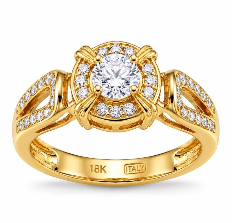 18K/Italy  Gold Filled Ring -(stamped 18K/Italy)-Warranty Quality-Bonus