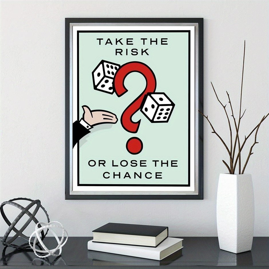 (After) Alec Monopoly "TAKE THE RISK " Graffiti Poster Print