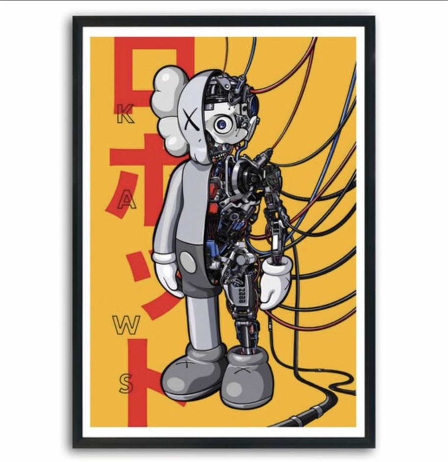 Street Graffiti " VOILENT TEDDY BEAR" Poster Print