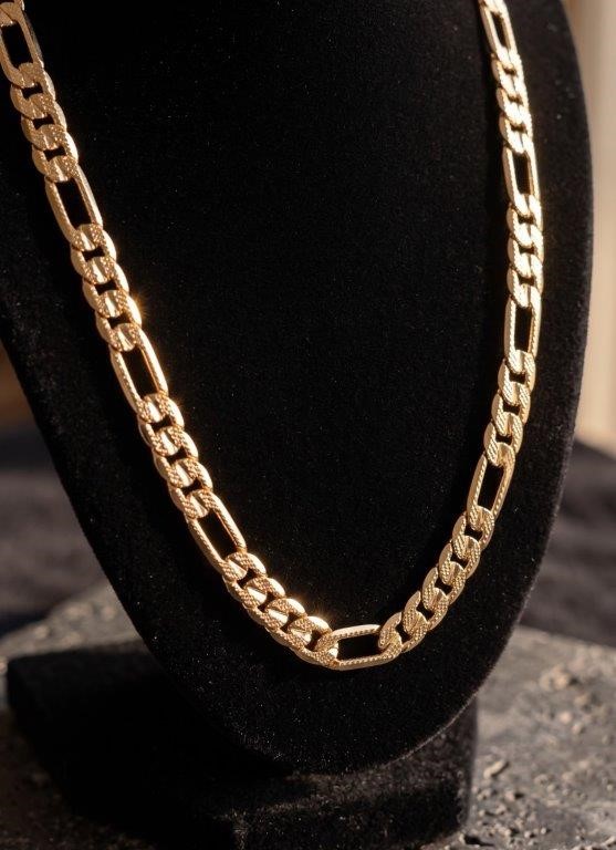 18K/Italy Stamped  Rose Gold Filled  Figaro Chain -60cm-5mm