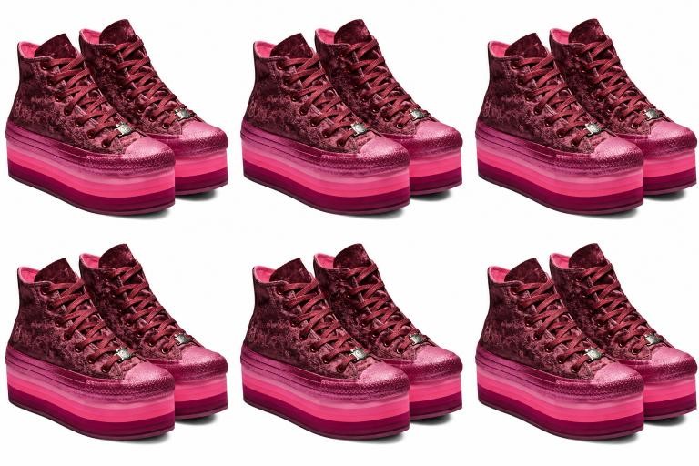 6 pairs of MILEY CYRUS Converse Womens Chuck Taylor All Star Lift Hi Miley