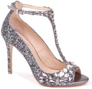 Jewel Badgley Mischka Conroy Metallic Glitter Evening Shoe, Size US 8.5