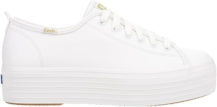 KEDS Triple Up Leather Shoes, White, US 10