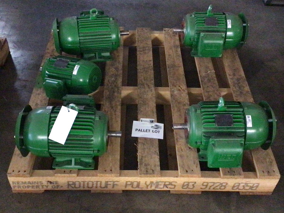 Pallet of 5 Electric Motors