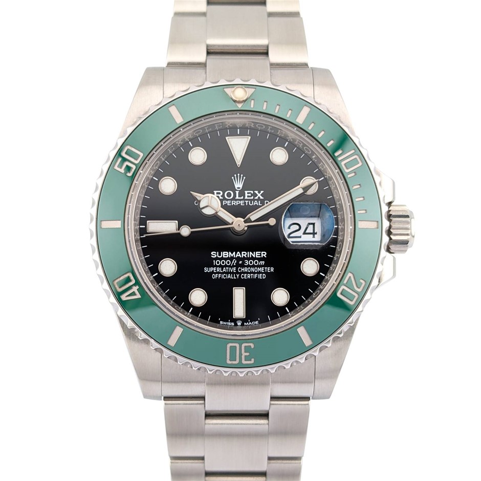 ROLEX SUBMARINER DATE "STARBUCKS" AUTOMATIC 41MM OYSTERSTEEL BXP COA