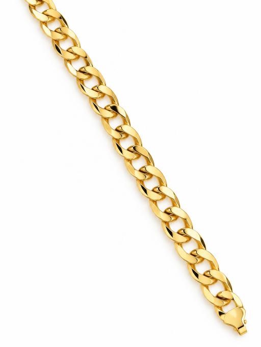 18KGF/Italy Stamped Yellow Gold Bonded Bracelet -17.5cm-Bonus Gift