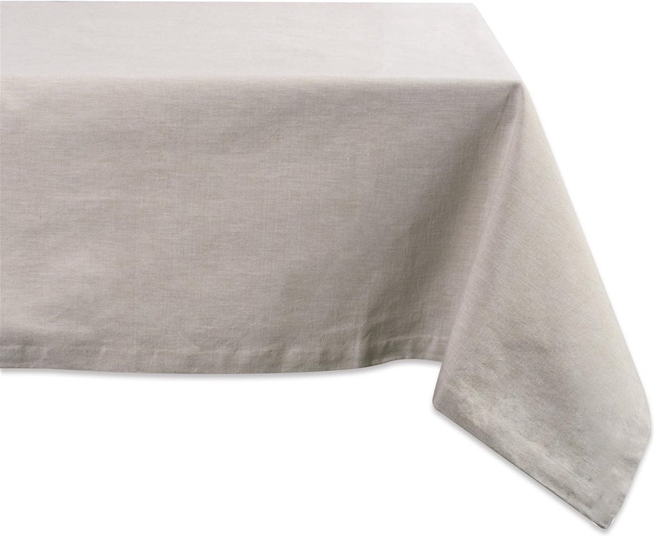 DII 100% Cotton, Machine Washable, Everyday Chambray Kitchen Tablecloth for