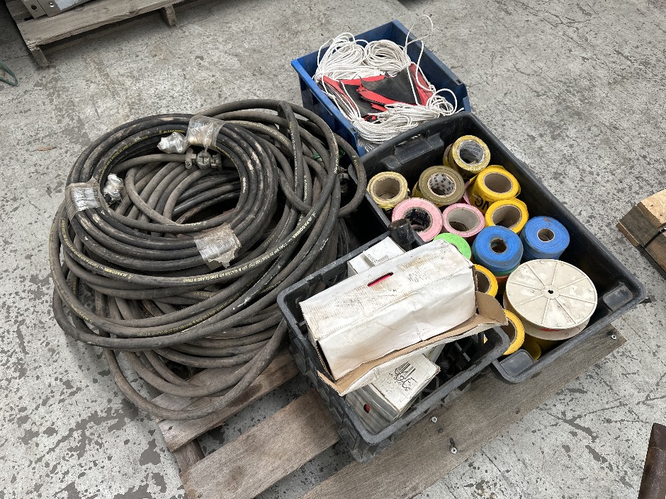 <p>Assorted Pallet of Hoses and Tapes</p>