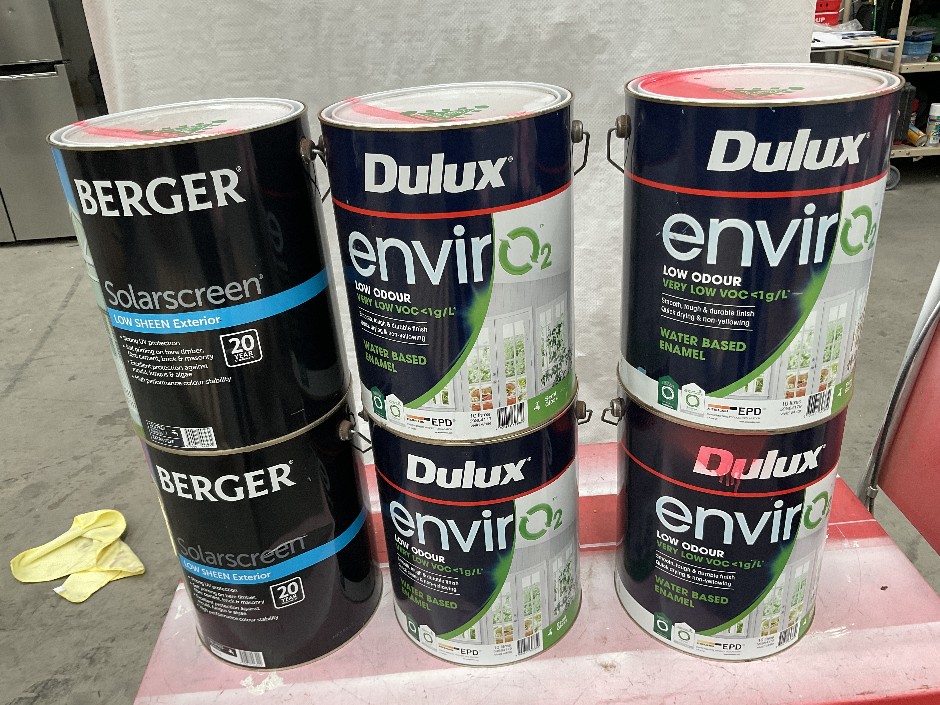 6 x Tubs 10lt Assorted Paint