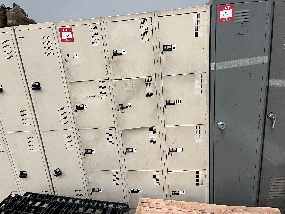 3x 4 Door Storage Lockers