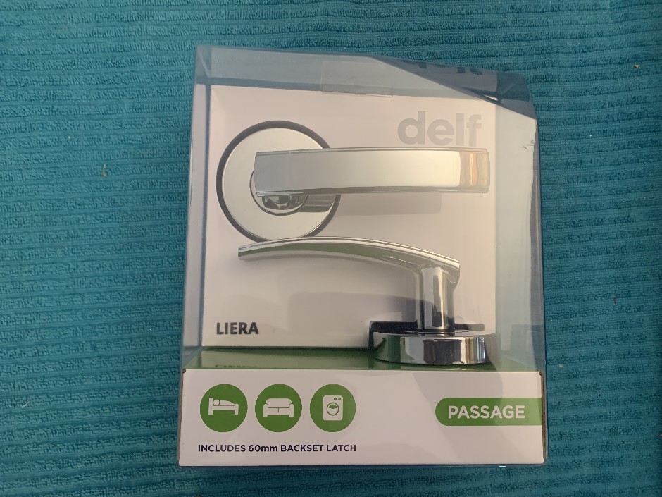 10 x Delftrade Passage Lever Sets, Bright Chrome