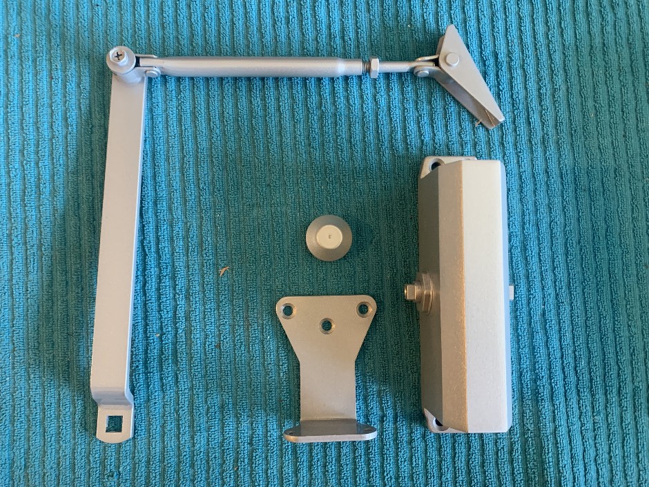 2 x EN3 Hydraulic Door Closers, Silver Pearl