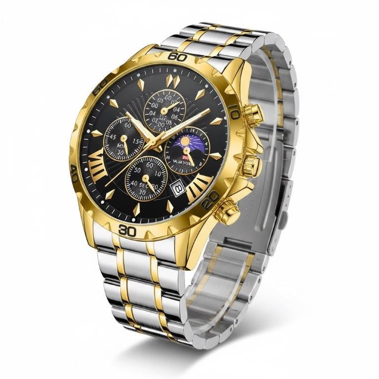 Jewelz Merchants Men’s  Two-Tone Gold & Silver Watch