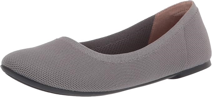 AMAZON ESSENTIALS Women's Knit Ballet Flat, US6/EU37/UK4, Light Grey. Buye