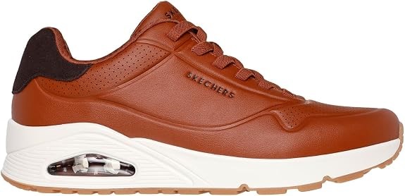 SKECHERS Men's Uno-Tailored Air Sneaker, US11/UK10/EU45, Chestnut, 183007/C