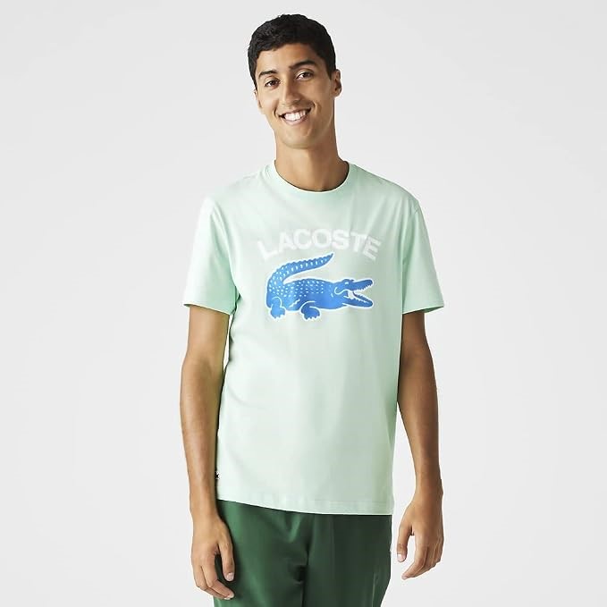 LACOSTE Men's Graphic Big Croc T-Shirt, Size 5(US L), Grey, TH9681. Buyers