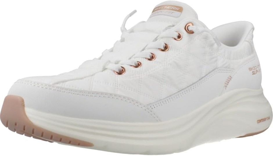 SKECHERS Women's Contour Foam Trainers, White, US6.5/EU36.5, 150413/WTRG.