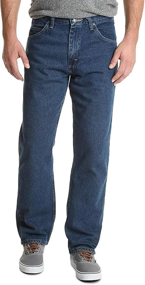 WRANGLER Authentics Men's Jeans, Size 42W x 29L, Dark Stonewash, 10ZM200SD.