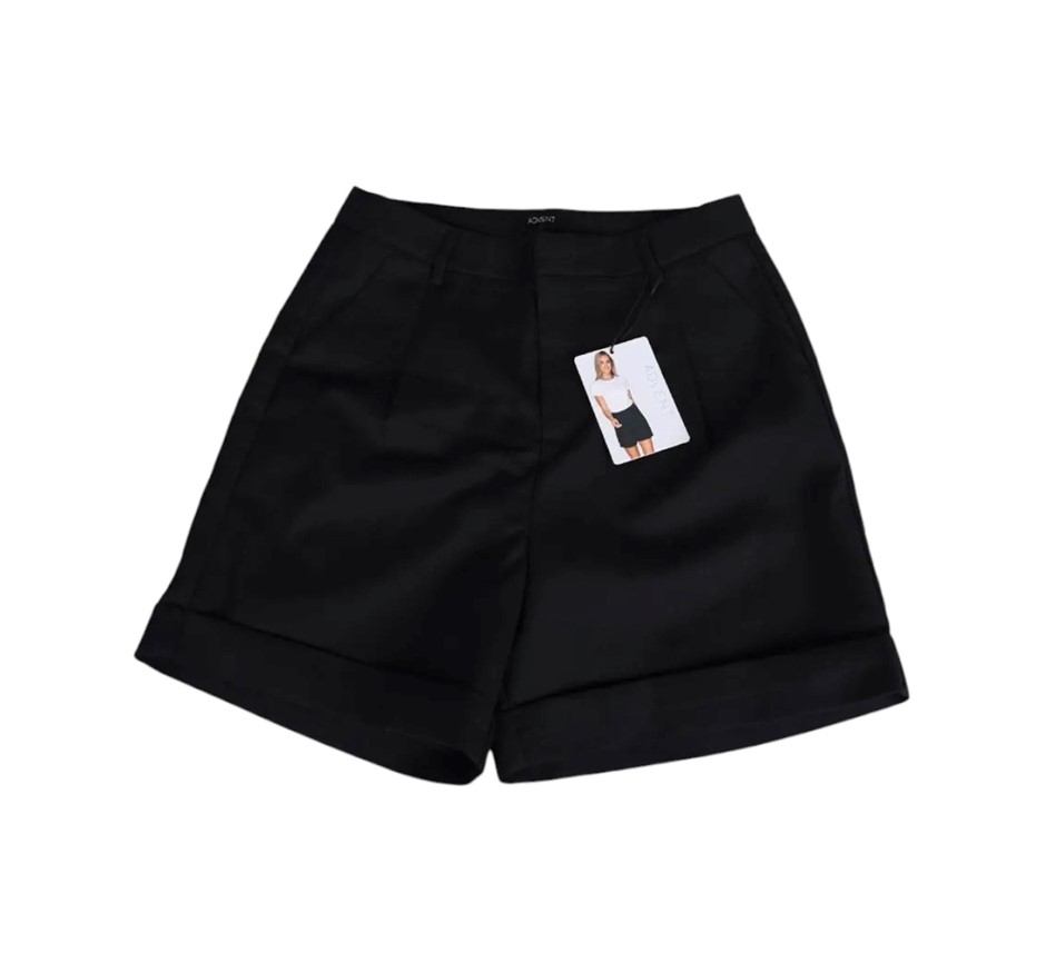 ADVENT Women's Tailor Pleated Shorts, Size L, Black. Buyers Note - Discoun