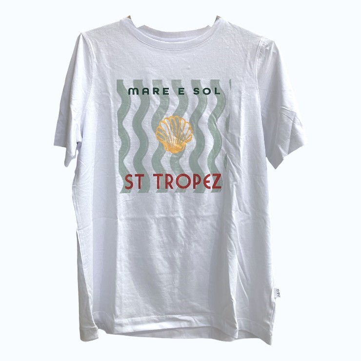 JAG Women's Oversized Printed Tee, Size 10, 100% Cotton, White, AG2134. Bu