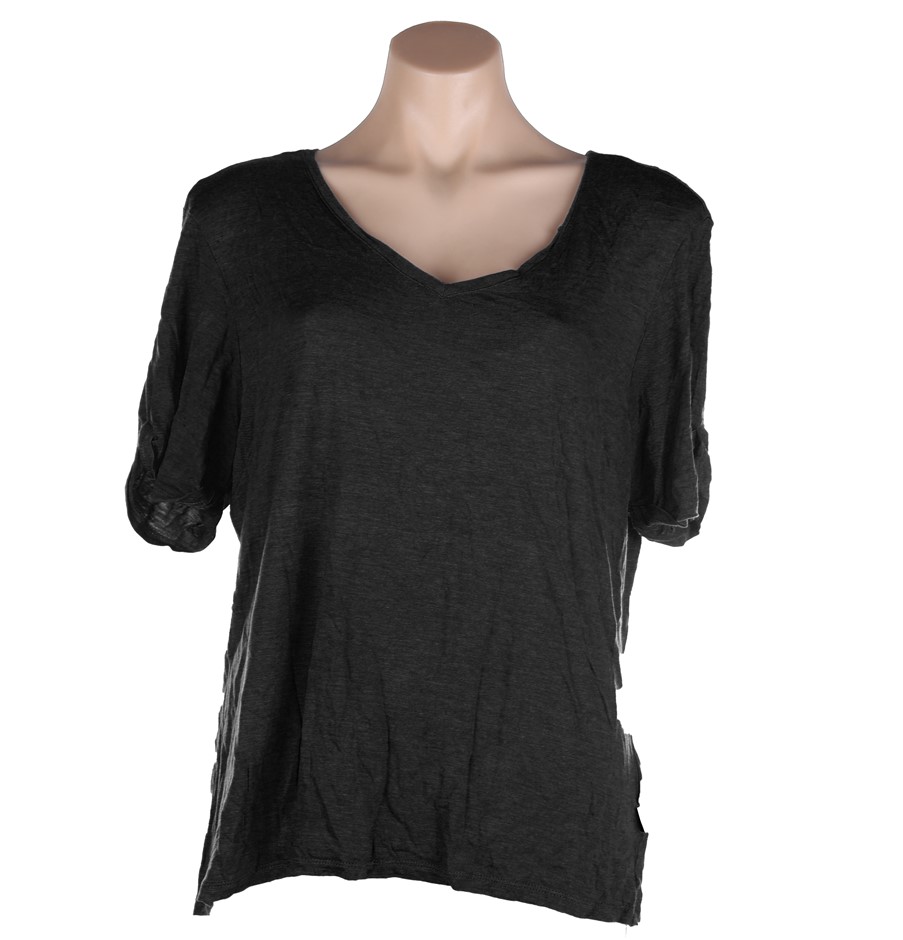2 x BETTINA LIANO Women's Tencel Tee, Size XS, 100% Lyocell, Black. Buyers