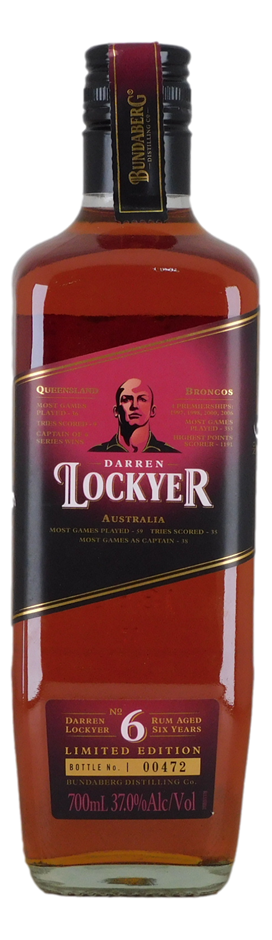 Bundaberg Rum Darren Lockyer 6 Year Old Limited Edition Rum (1x 700mL), QLD