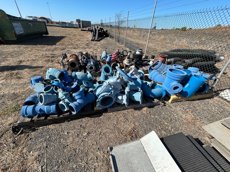 Pallet of Ductile Iron Pipe Fittings and Couplings