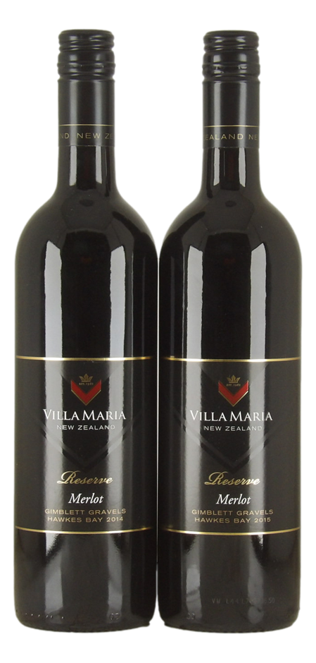 Mixed Villa Maria Merlot Wine Pack (2x 750mL), Hawke's Bay, NZ