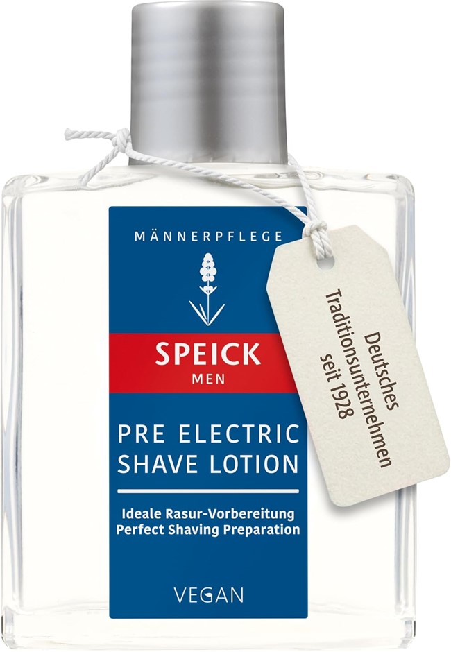 SPEICK Men's 100ml Pre Electric Shave Lotion, Clear, Lavender. Buyers Note