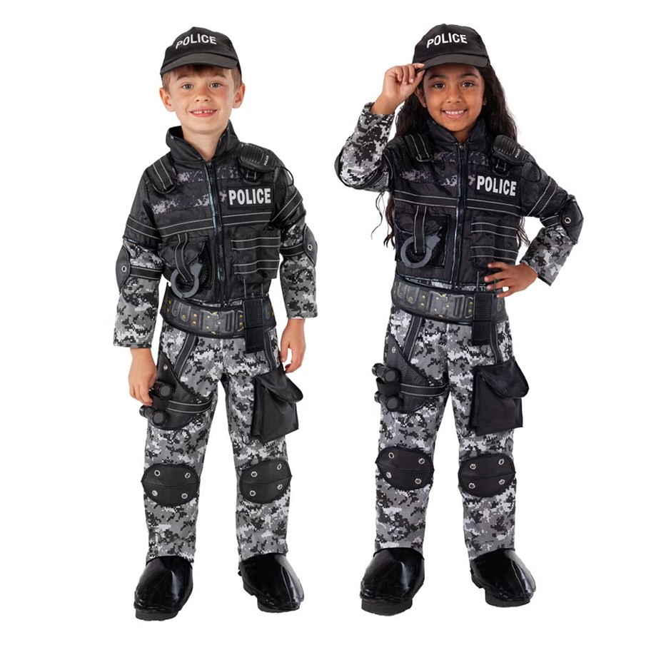 TEETOT Police Team Kids' Costume, Size 3-4, 26514. Buyers Note - Discount