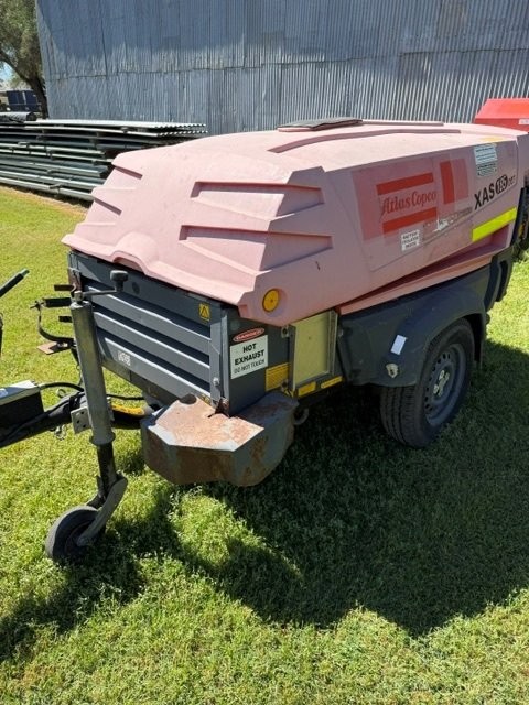 Atlas Copco XAS 185 DD7 Portable Air Compressor Mounted On Trailer **Gra