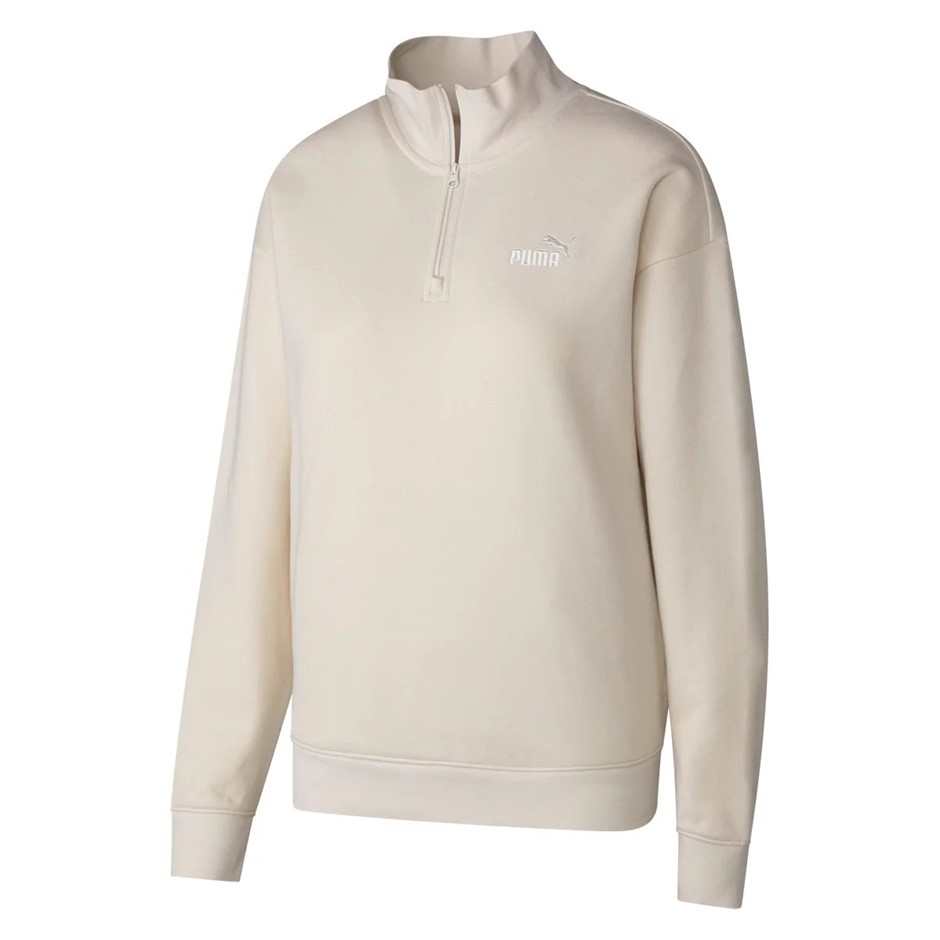 PUMA Women's ESS No.1 Logo Fleece Half-Zip, Size S, Alpine Snow (87), 13559