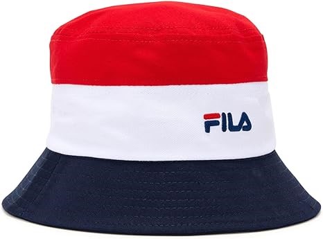 FILA Unisex Adult's Eredita Hat, Wht/Fnavy/Fred, One Size.