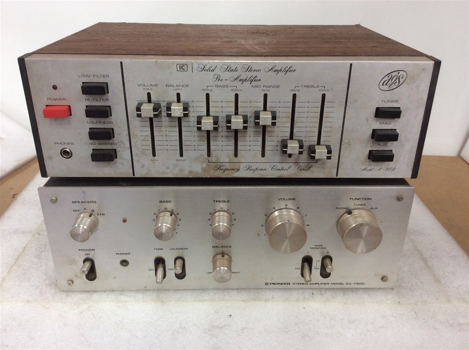 Pioneer SA-7300 Stereo Amplifier & A.B.S. A109 Audio Unit