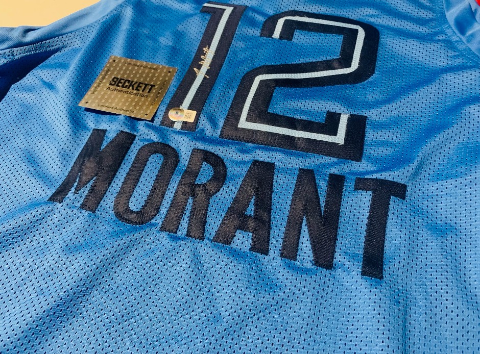 Ja Morant signed Jersey - Memphis Grizzlies - Beckett COA
