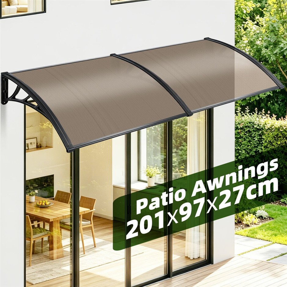 Window Door Awning Canopy Sun Rain UV Shade 201x97x27cm