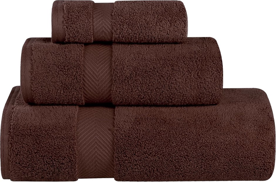 SUPERIOR Zero Twist 100% Cotton Towel Set, 3-Piece Set, Extra Soft Bath Tow