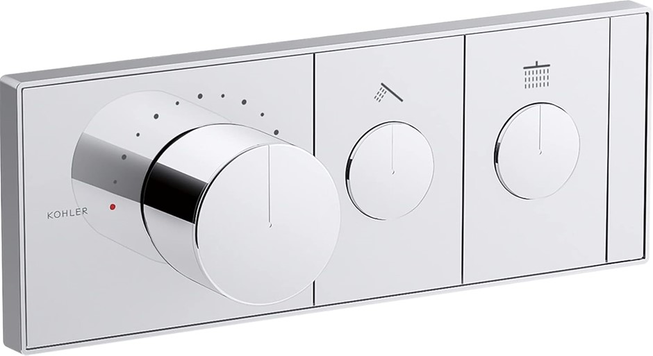 KOHLER 26346-9-CP Anthem Two-Outlet Recessed Mechanical Thermostatic Valve